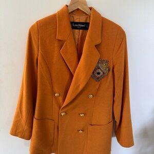 Vintage Louis Feraud Orange Blazer  Women's Size 8